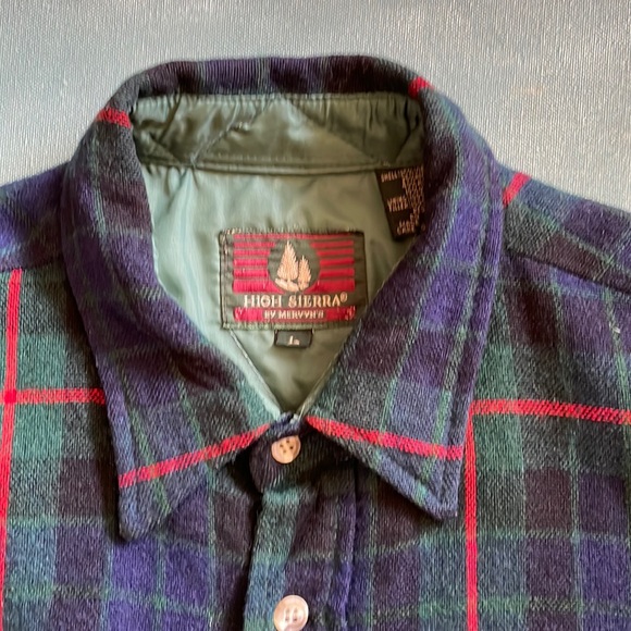 Vintage High Sierra Plaid Insulated Wool Shirt - Picture 4 of 10